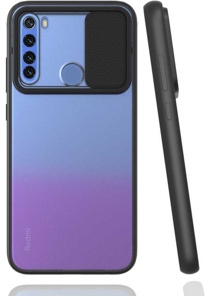 Xiaomi Redmi Note 8 Kılıf Kamera Korumalı Sürgülü Renkli Sert Esnek Silikon Lensi Kapak