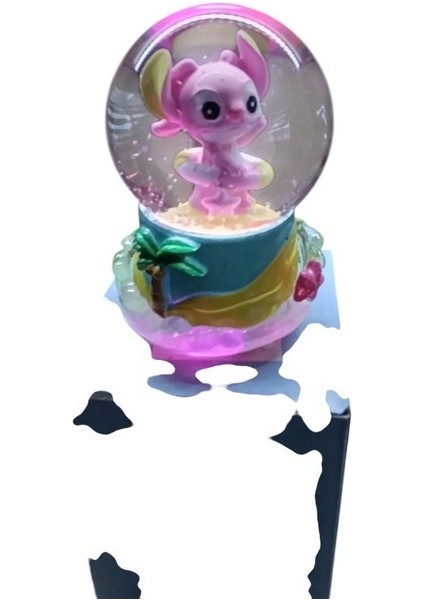 Stitch -( Sarı Altlık) 11CM-7CM –pilli Pembe Kar Küre fiyatları