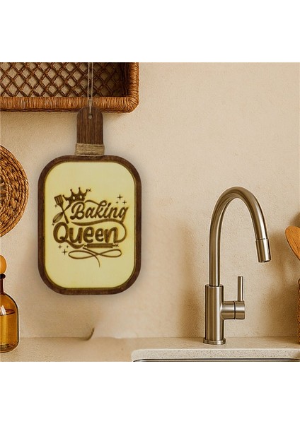 Bakıng Queen Duvar Panosu 25X12 Cm, 4 mm Kalınlık