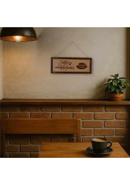 Rustik Ahşap Pano Kafenize Evinize Sıcaklık Katın 33X13CM fiyatları