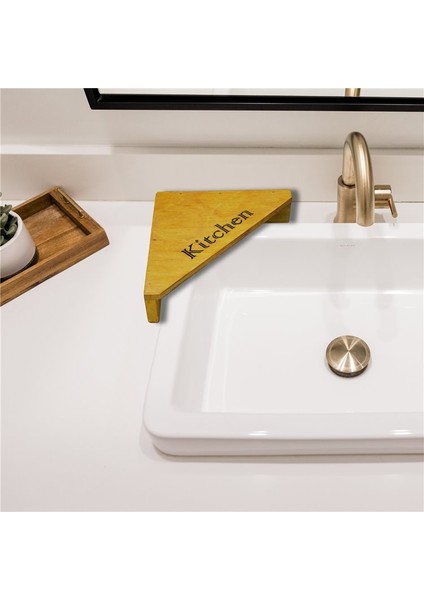 Ayaklı Üçgen Stand Suya Dayanıklı Mutfak Lavabo Tezgah Organizer
