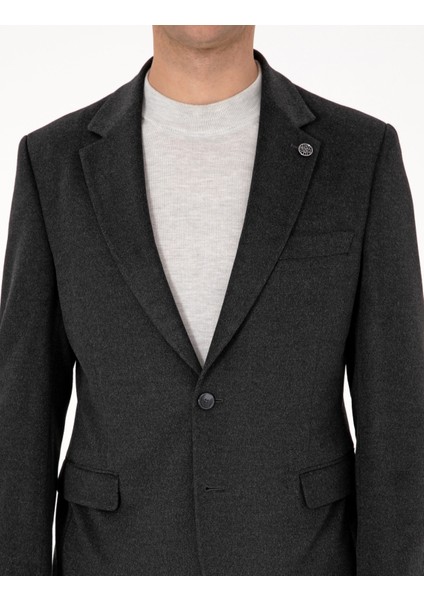 Erkek Antrasit Slim Fit Ceket 50311398-VR006