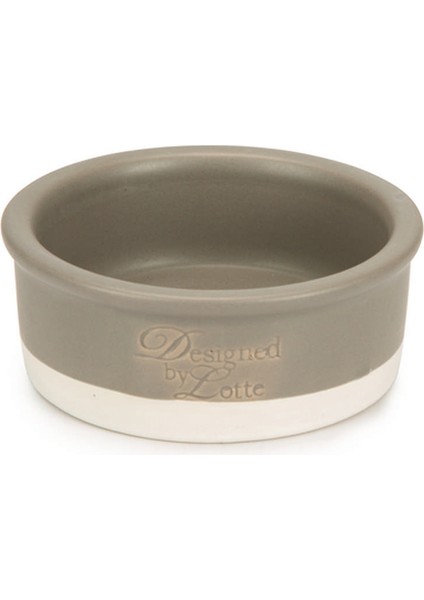 Dbl Kedi Mama Su Kabı, Seramik, Mat Gri, 12CM, 300ML Sptgl