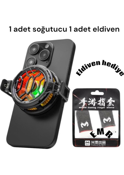Telefon Buz Soğutucu Fan Mıknatıs Klips Rgb Siyah Telefonlara Uyumlu 1ADET Sugutucu 1 Adet Eldiven Hediye modelleri