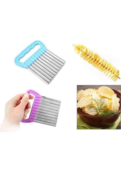 Şekilli Sebze Meyve Patates Cips Dilimleyici, Pratik ve Eğlenceli Mutfak Aleti modelleri