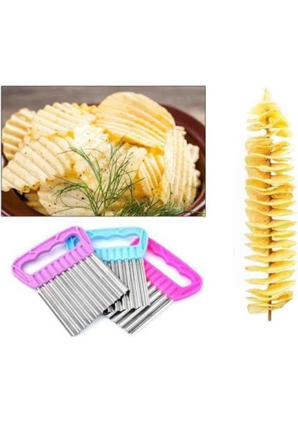 Şekilli Sebze Meyve Patates Cips Dilimleyici, Pratik ve Eğlenceli Mutfak Aleti fırsatları