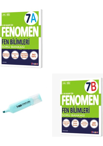 7. Sınıf Fen Bilimleri A ve Fen Bilimleri B Soru Bankası