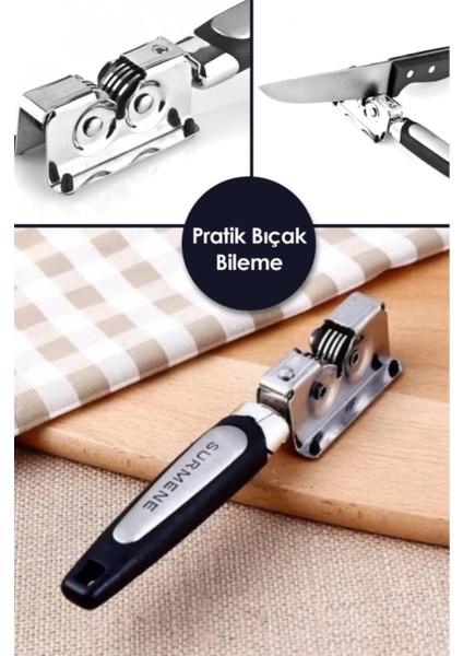 Paslanmaz Çelik Bıçak Bileme Aleti, Keskinleştirme ve Bileme Için Pratik Çözüm