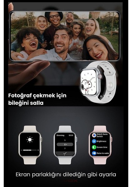 Watch 10 Mini Akıllı Saat Hediye Dolu Kutu Içeriği 3 Kordon ve Bileklik Zarafetlerle Dolu Kutu