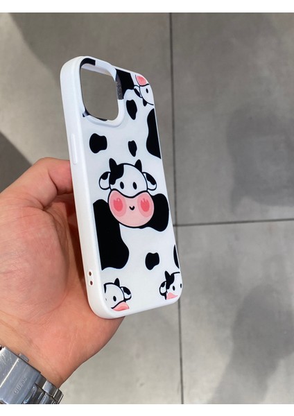 Apple iPhone 15 Uyumlu Sevimli Inek Desenli Koruyucu Silikon Kılıf fiyatları