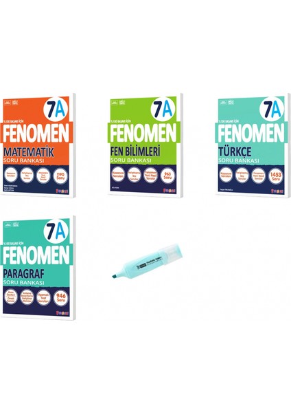 7. Sınıf Matematik Fen Türkçe Paragraf A Serisi Soru Bankası
