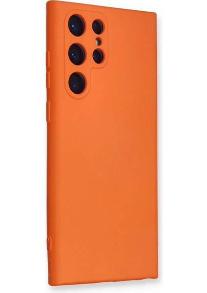 Newface Samsung Galaxy S24 Ultra Kılıf Nano Içi Kadife Silikon - Turuncu fiyatları