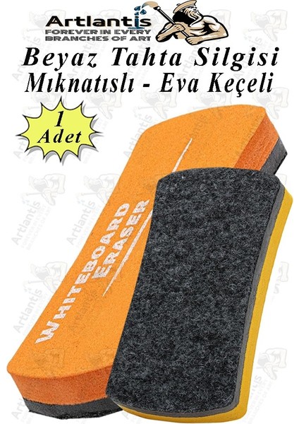 Mıknatıslı Yazı Tahta Silgisi Eva 1 Adet Beyaz Yazı Tahtası Silgisi Manyetik Kaliteli Keçe Uçlu Eva Okul Sınıf Ofis Kuru