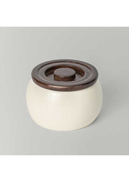 Curve 10 cm Kapaklı Kase Ekru