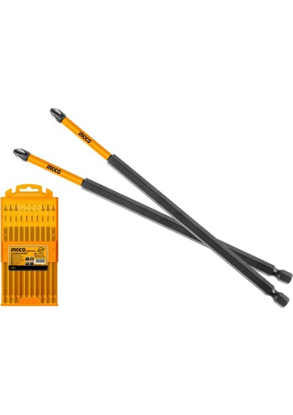 10'lu Darbeli Uzun Yıldız Tornavida Ucu Seti 250MM