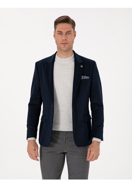 Erkek Lacivert Slim Fit Ceket 50311398-VR033