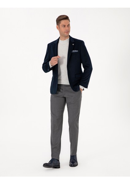 Erkek Lacivert Slim Fit Ceket 50311398-VR033 fırsatları