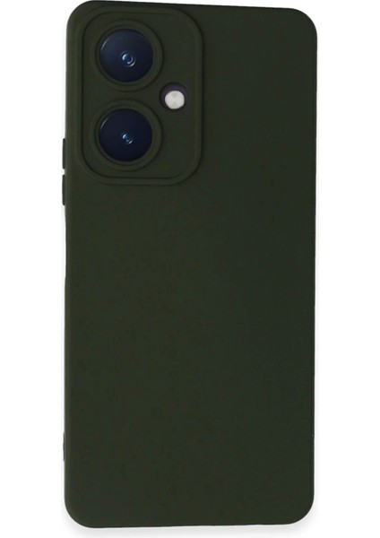 Newface Vivo Y27 Kılıf Nano Içi Kadife Silikon - Koyu Yeşil