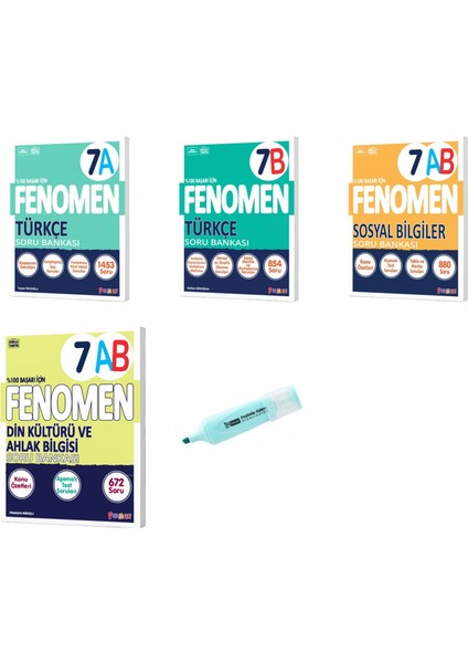 7. Sınıf Türkçe A-B Sosyal Bilimler ve Din Kültürü Soru Bankası