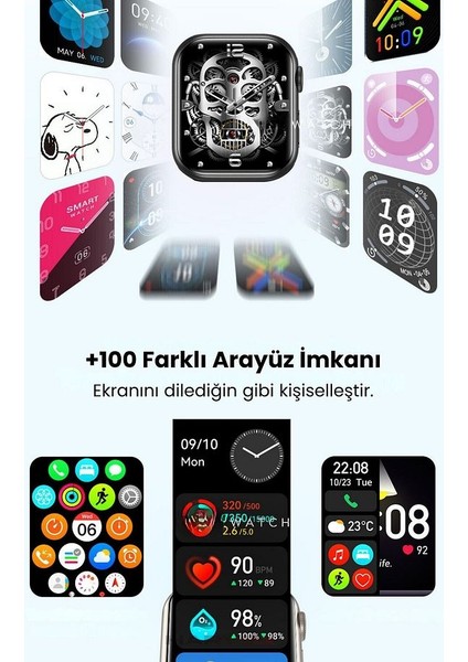 Watch 10 Mini Akıllı Saat Hediye Dolu Kutu Içeriği 3 Kordon ve Bileklik Zarafetlerle Dolu Kutu modelleri