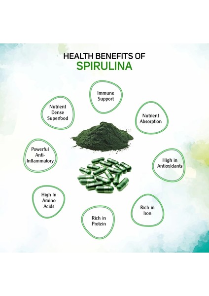 Spirulina Micro-Algae 380 Premium Mineral Sodium Sodyum Vitamin A As Beta Carotene Immune fiyatları