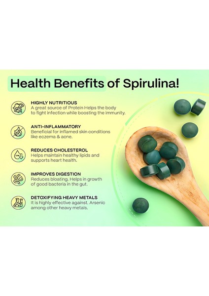 Spirulina Micro-Algae 380 Premium Mineral Sodium Sodyum Vitamin A As Beta Carotene Immune indirimleri