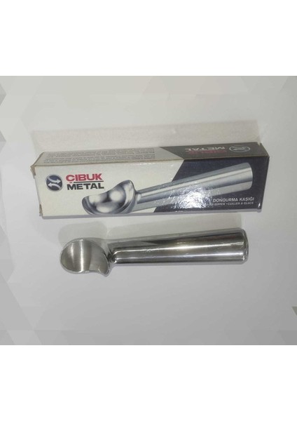 Metal Dondurma Kaşığı, Beyaz Bej Renk, Pratik ve Şık Tasarım