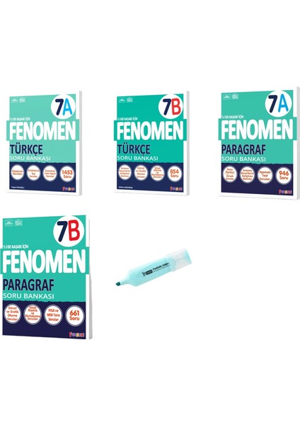 7. Sınıf Türkçe A-B ve Paragraf A-B Soru Bankası