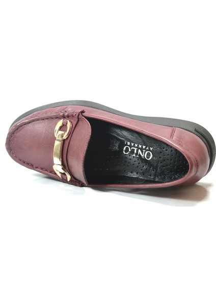 730 Hakiki Deri Ortopedik Dolgu Topuklu Kadın Anne Ayakkabı fırsatları