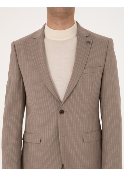 Erkek Bej Ex. Slim Fit Takım Elbise 50311536-VR011