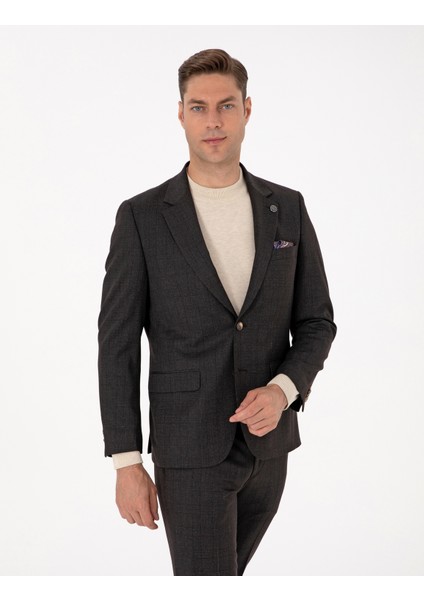 Erkek Kahverengi Slim Fit Takım Elbise 50311523-VR029 modelleri