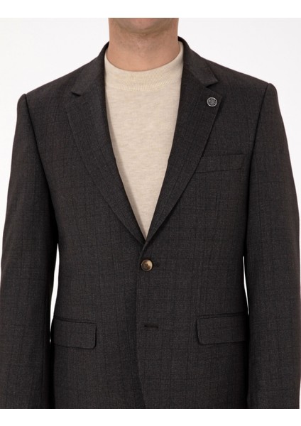 Erkek Kahverengi Slim Fit Takım Elbise 50311523-VR029