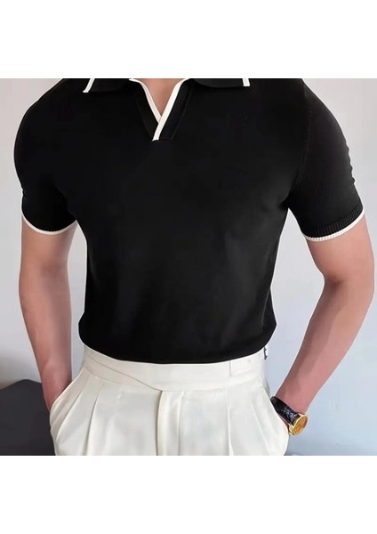 Erkek Uzun Kollu Yakalı Triko Bluz