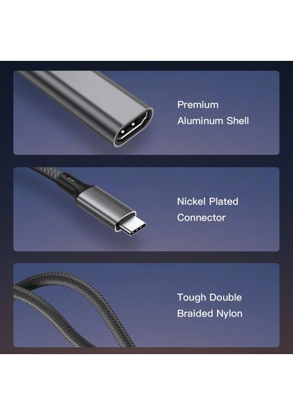 Type-C To HDMI Çevirici Kablo 20CM, 4K 60Hz, HDMI 2.0 (LEVELS-CNV16) modelleri
