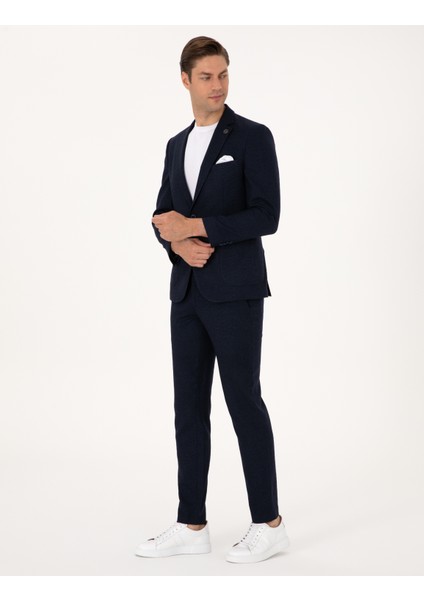 Erkek Lacivert Ex. Slim Fit Takım Elbise 50311261-VR033 fırsatları