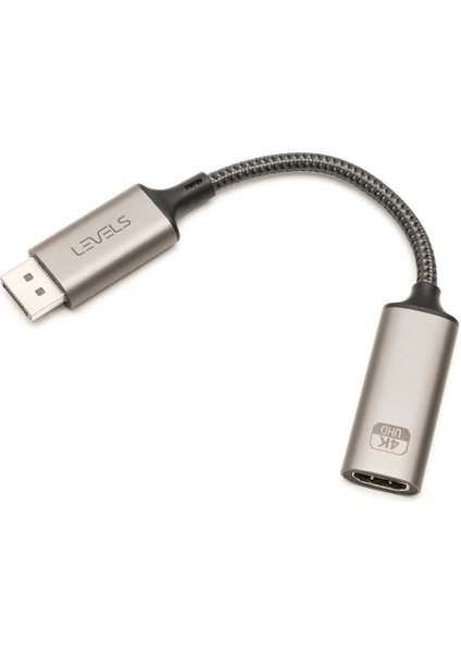 Displayport To HDMI Çevirici Kablo 20CM, 4K 30Hz (LEVELS-CNV13)