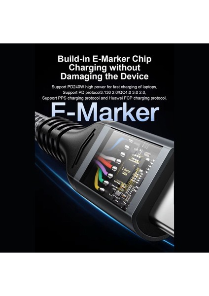 Type-C To Type-C Kablo 80CM, USB 4, 4K 144Hz Görünütü, 80GBPS Data, 240W Hızlı Şarj, Thunderbolt 3 4 (LEVELS-AVDC20-0.8M) fırsatları