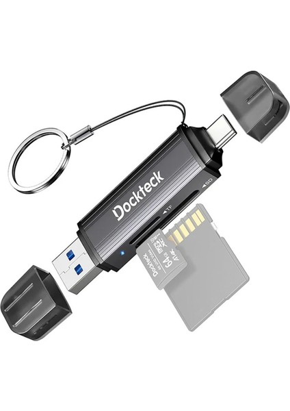DR0002 Type-C & Usb-A Çoklu Hızlı Sd Tf Kart Okuyucu 5gbps