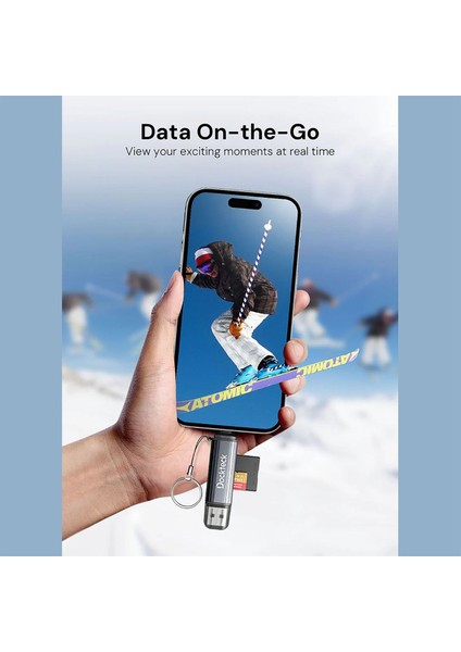 DR0002 Type-C & Usb-A Çoklu Hızlı Sd Tf Kart Okuyucu 5gbps