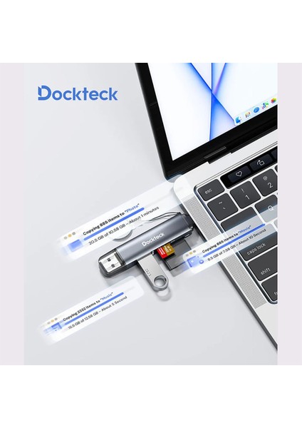 DR0003 Type-C & Usb-A Çoklu Hızlı Sd Tf Kart Okuyucu & Otg 5gbps