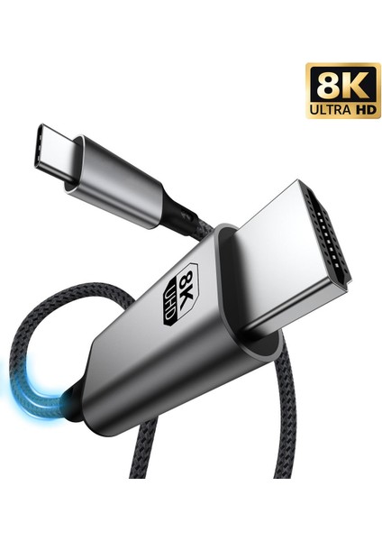 Type-C To HDMI Kablo 1.8m, 8k 60Hz, HDMI 2.1 (Levels-Ch8-1.8m)
