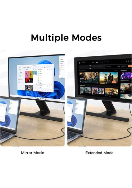 Type-C To HDMI Kablo 1.8m, 8k 60Hz, HDMI 2.1 (Levels-Ch8-1.8m)