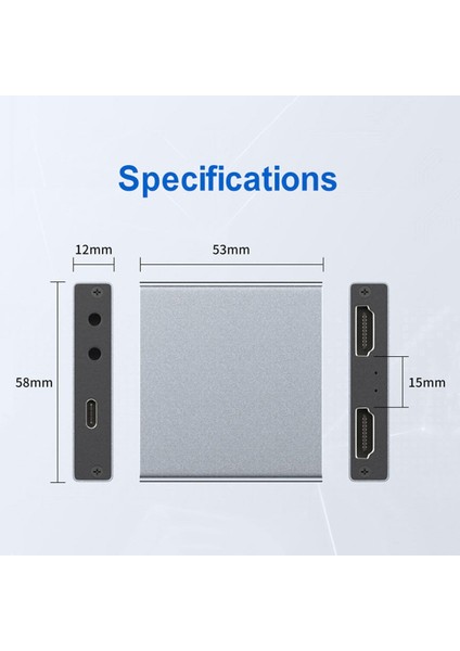 CC10 HDMI USB Video Capture Card 4K (Görüntü ve Kulaklık Çıkışlı, Mikrofon Girişli)