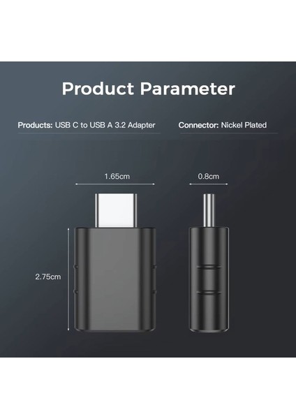 Type-C Otg Çevirici Adaptör, USB 3.0, 5gbps (LEVELS-CNV14)