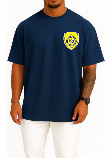 Oversize All Nasr Fc Saudi Cep Tasarımlı Unisex T-Shirt