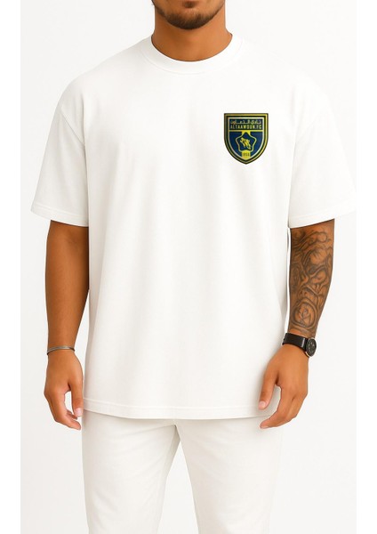 Oversize Al-Taawoun Saudi Football Club Cep Tasarımlı Unisex T-Shirt