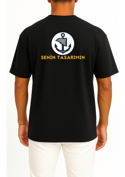 Oversize Kişiye Özel - Kendin Tasarla Sırt Tasarımlı Unisex T-Shirt