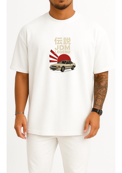 Oversize Jdm Legend Göğüs Tasarımlı Unisex T-Shirt