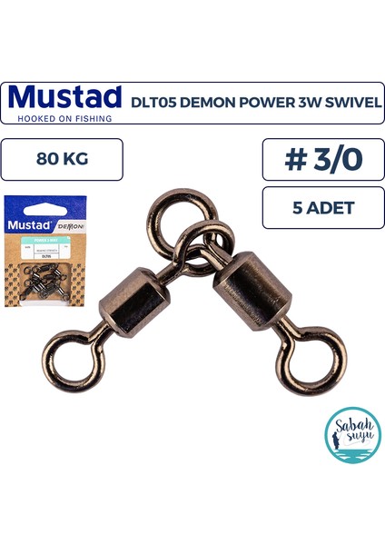 Demon DLT05 Kombi Fırdöndü #3/0 80KG (5 Adet)