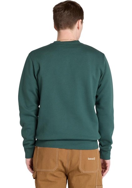 Silicon Badge (Bb) Crew Neck Erkek Yeşil Sweatshirt TB0A6HSQ3171 fiyatları